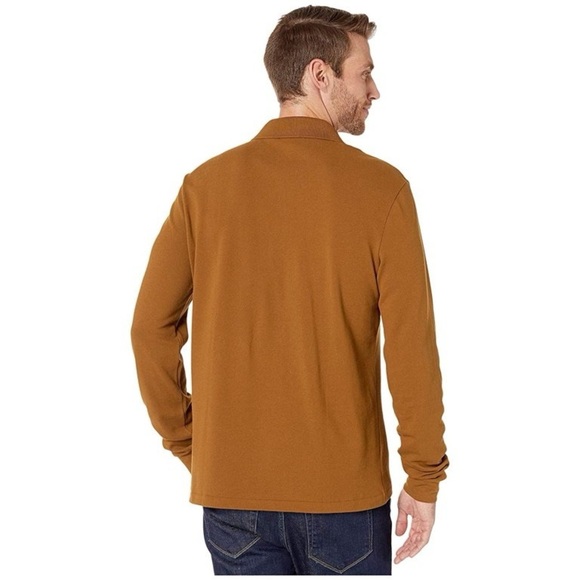 Lacoste Classic Fit Long Sleeve Piqué Polo in Six Cookie - Size XS - Picture 2 of 5